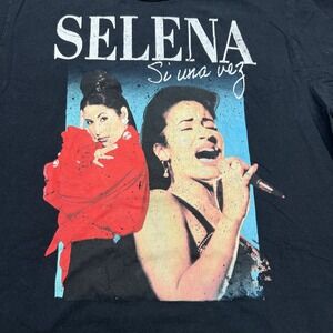 Selena Quintanilla Si Una Vez Graphic T-Shirt Black Short Sleeve Mens Size XL